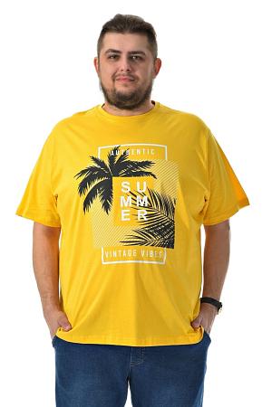Футболка желтая с рисунком