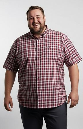 Рубашка в бордовую клетку