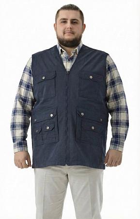 Жилет на молнии тёмно-синий