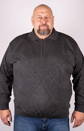 Свитер-поло антрацит
