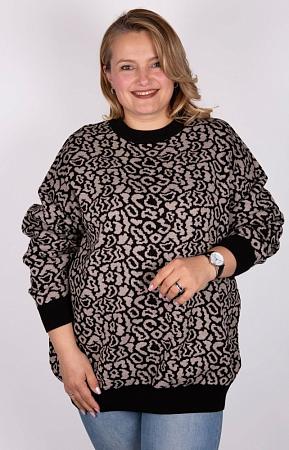 Свитер черный с рисунком