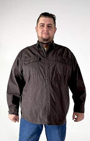 Рубашка габардиновая коричневая