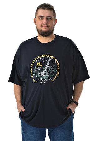 Футболка синяя с рисунком