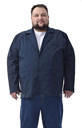 Габардиновый тёмно-синий пиджак