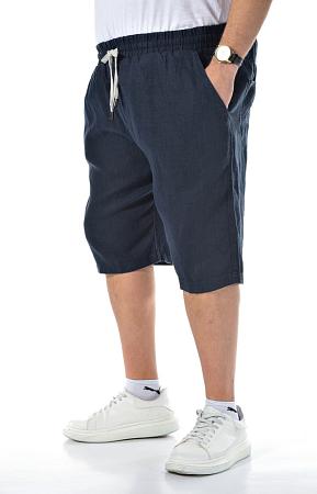 Льняные синие бриджи