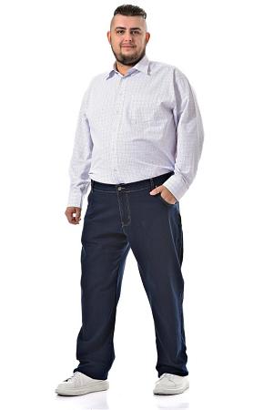 Джинсы синие с контрастной строчкой