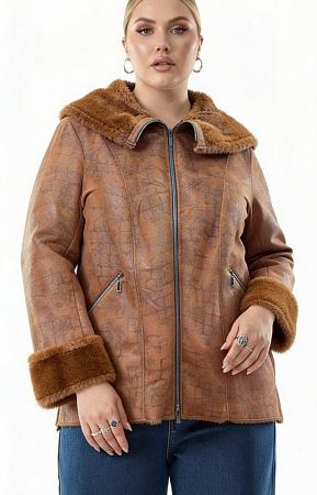 Дубленка коричневая