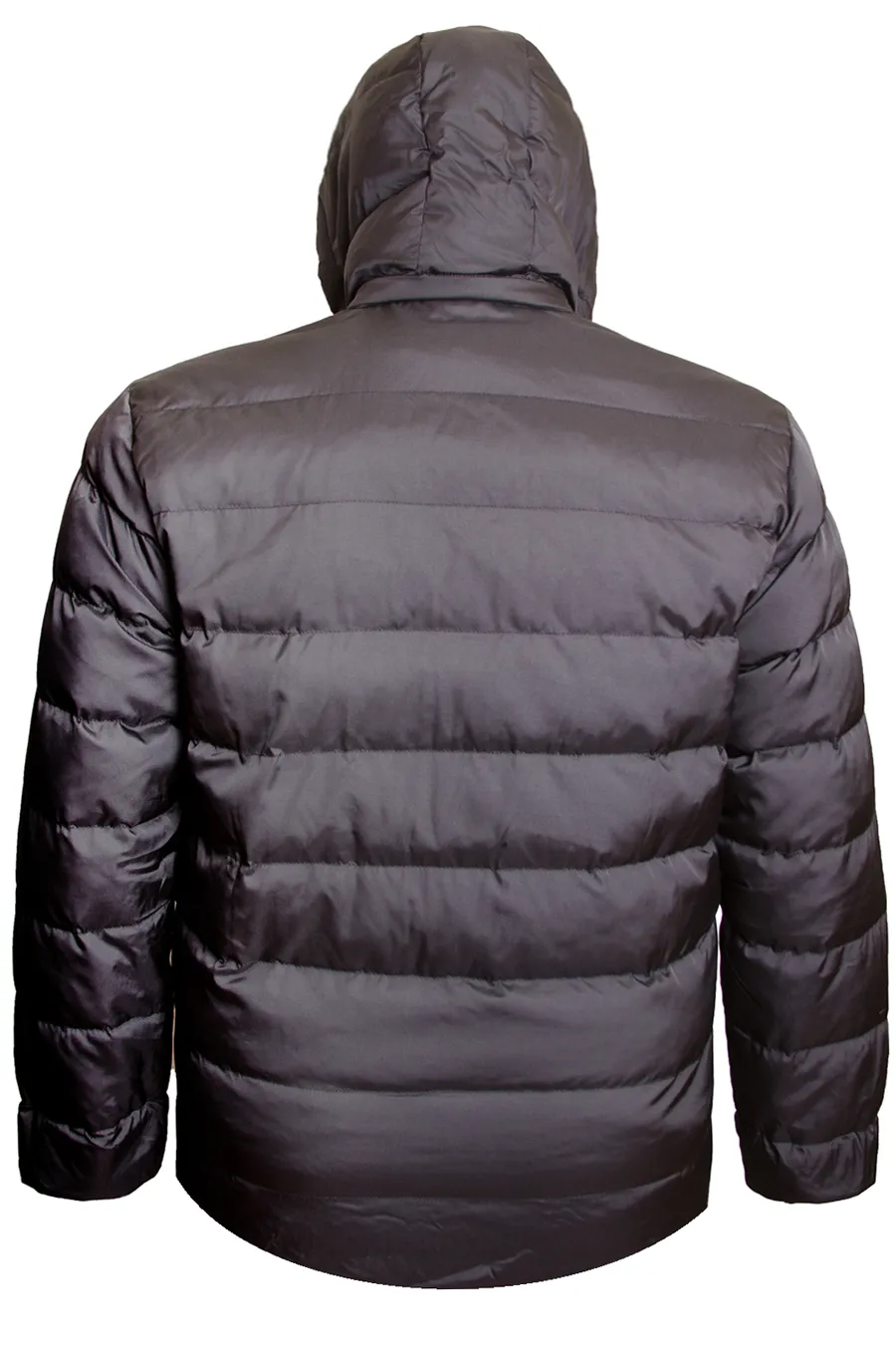 Зимняя черная куртка DEKONS с капюшоном большого размера