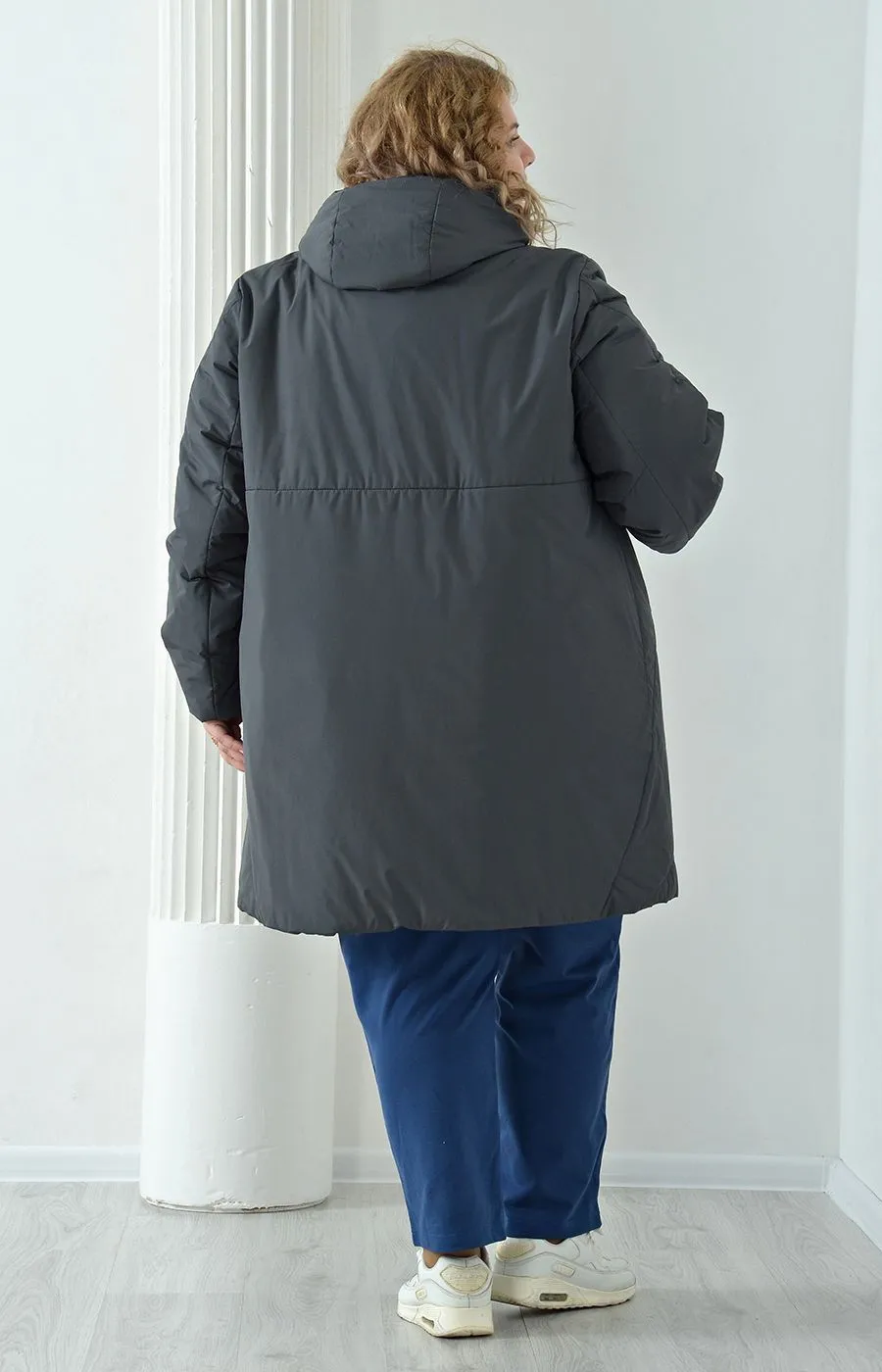Пальто Фуджи графит большого размера