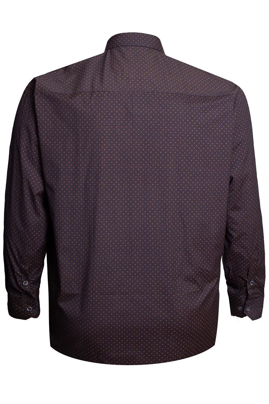 Рубашка Gastelli тёмно синяя коричневые крапинки большого размера