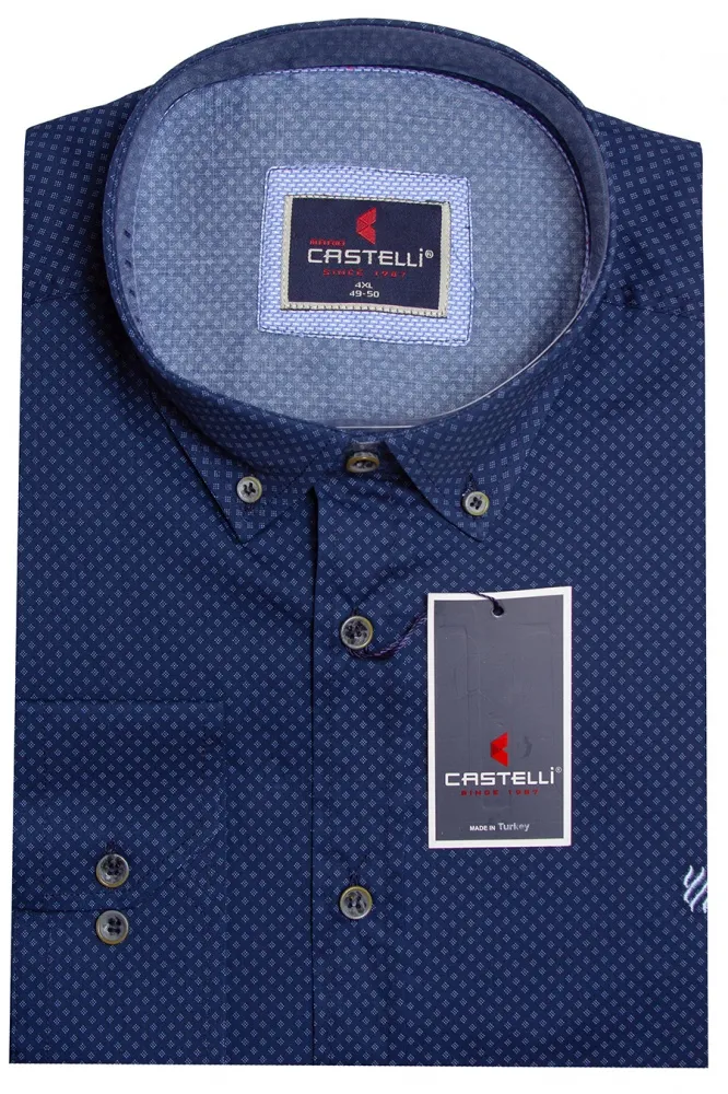 Рубашка CASTELLI темно синяя большого размера