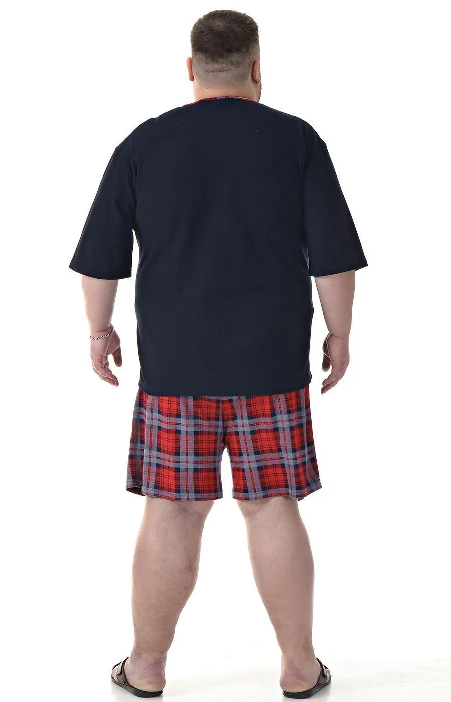 Пижама мужская с шортами большого размера