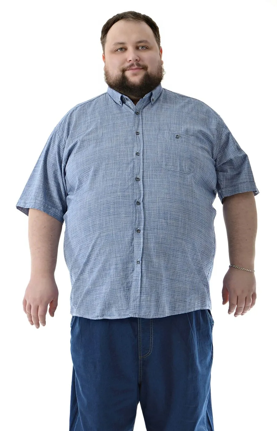 Рубашка синяя Castelli  большого размера