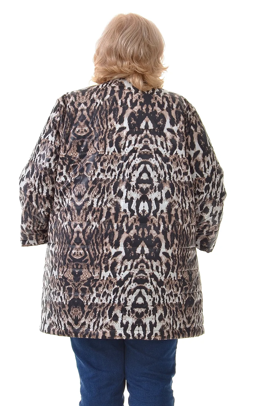 Куртка с леопардовым рисунком большого размера