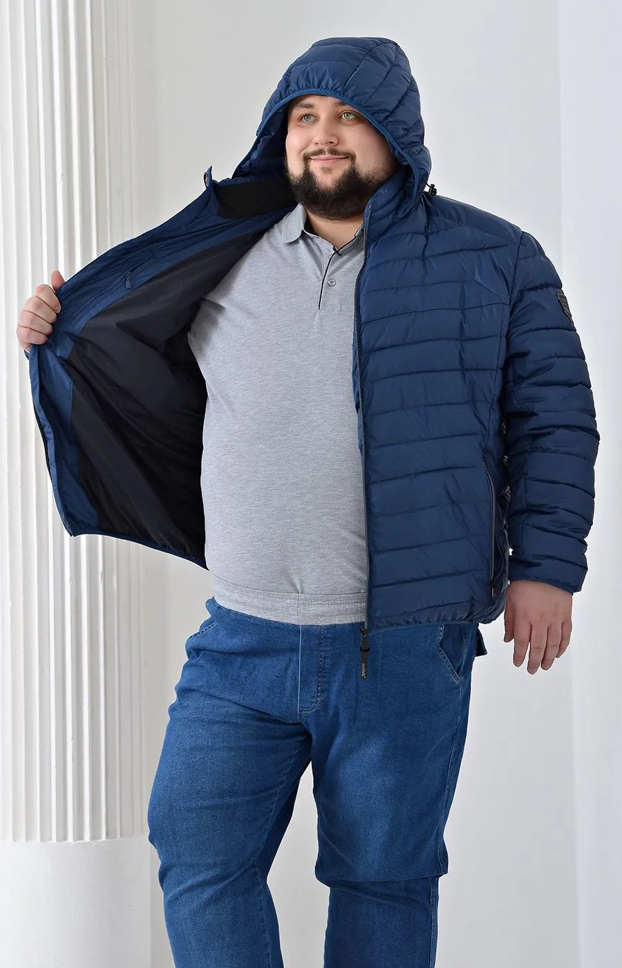 Куртка темно синяя  большого размера