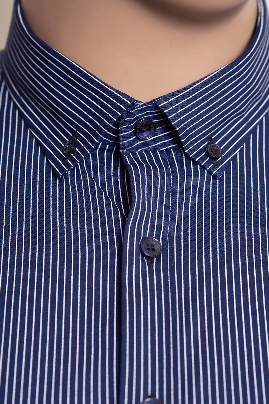Рубашка Gastelli синяя, в белую полоску большого размера