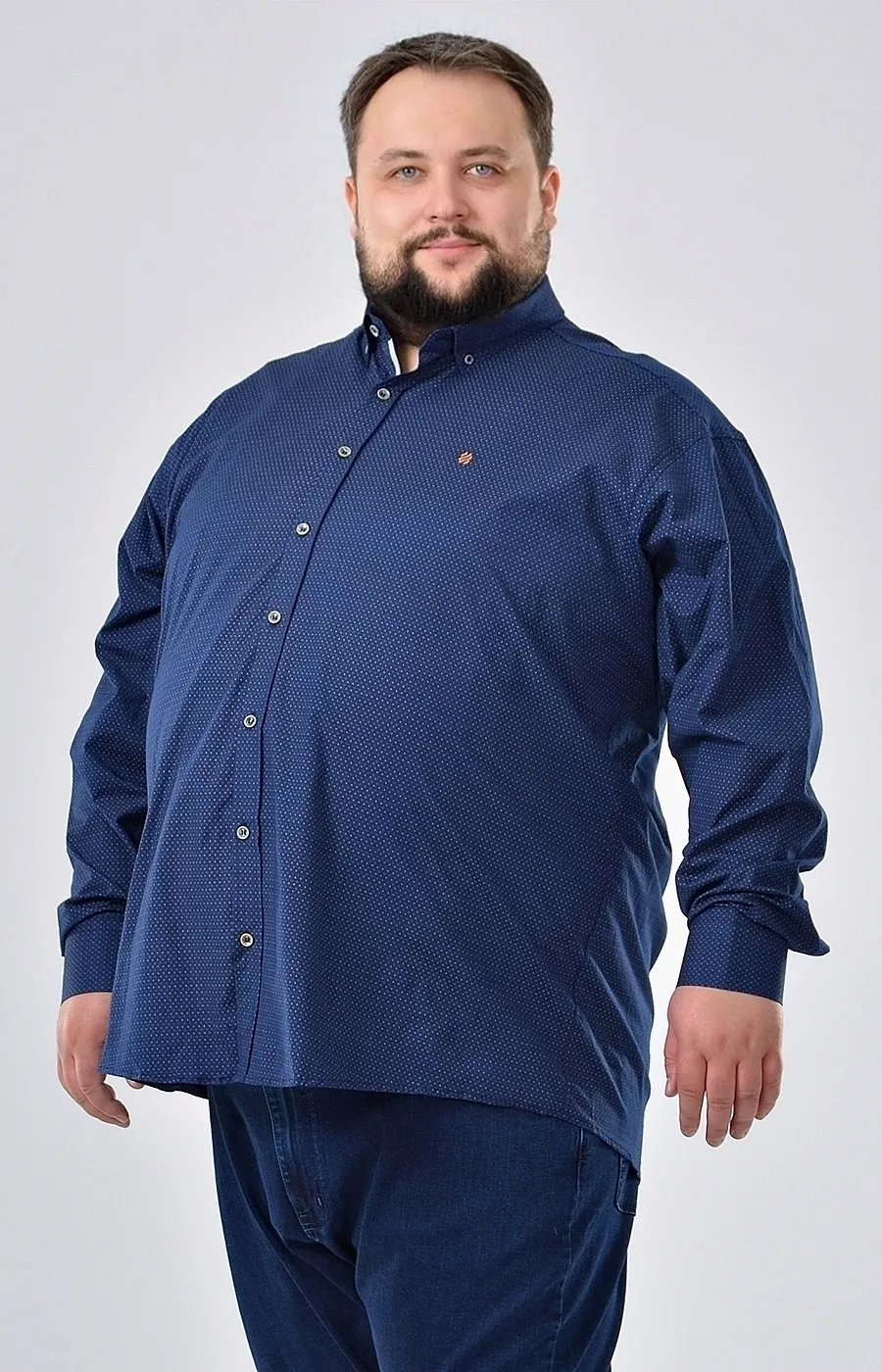 Темно-синяя сорочка CASTELLI  большого размера
