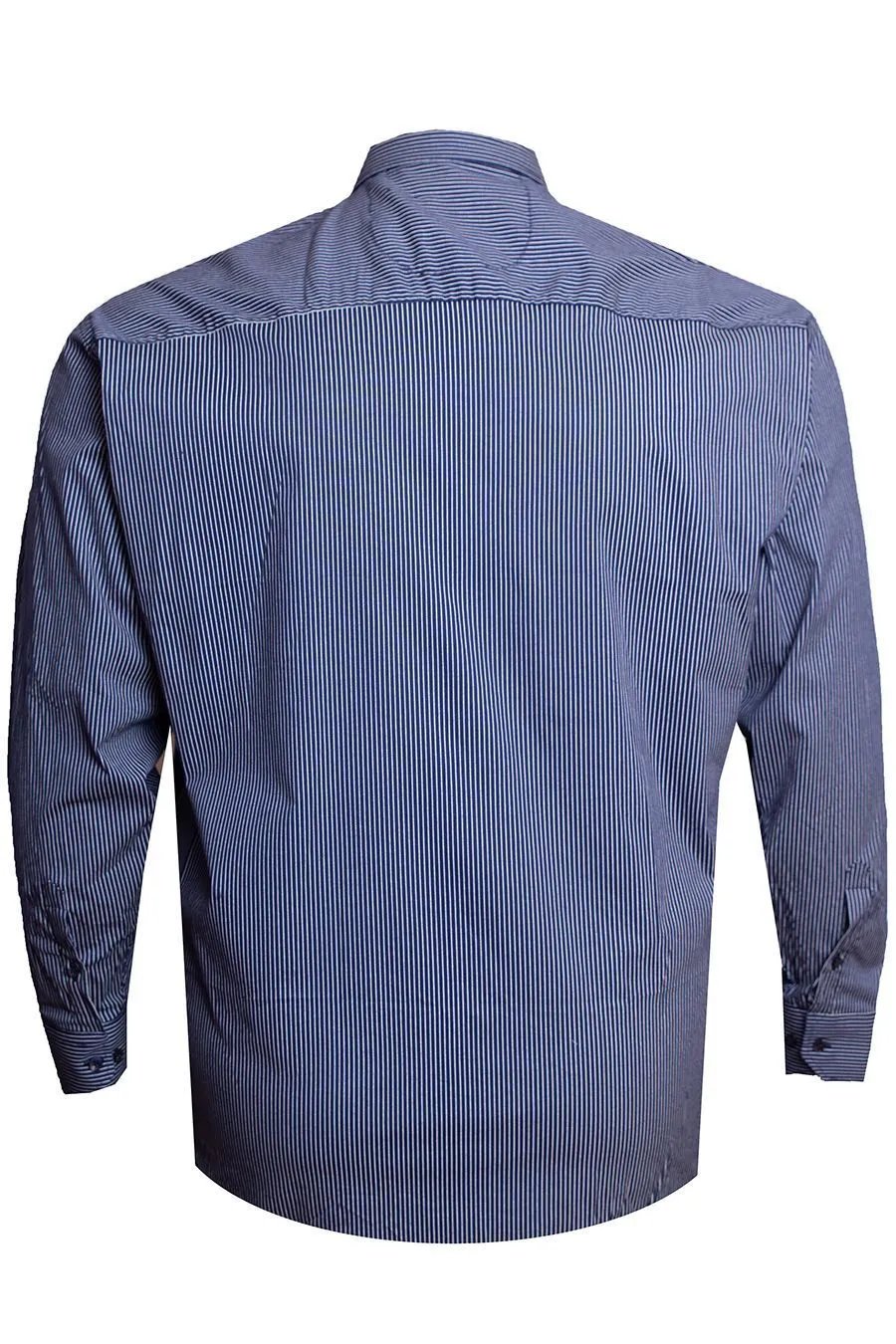 Рубашка Gastelli синяя, в белую полоску большого размера