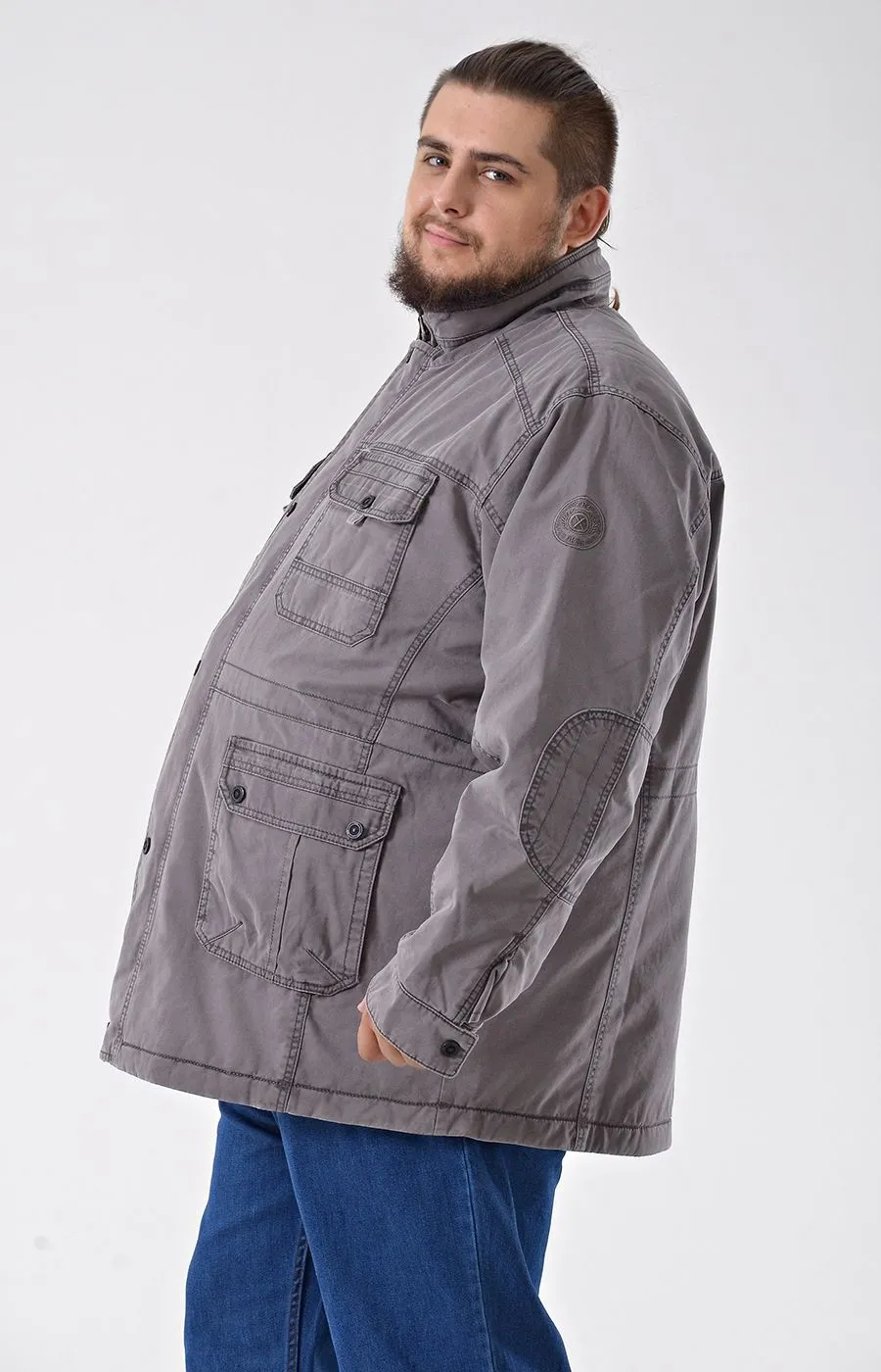 Куртка с карманами  утеплённая большого размера