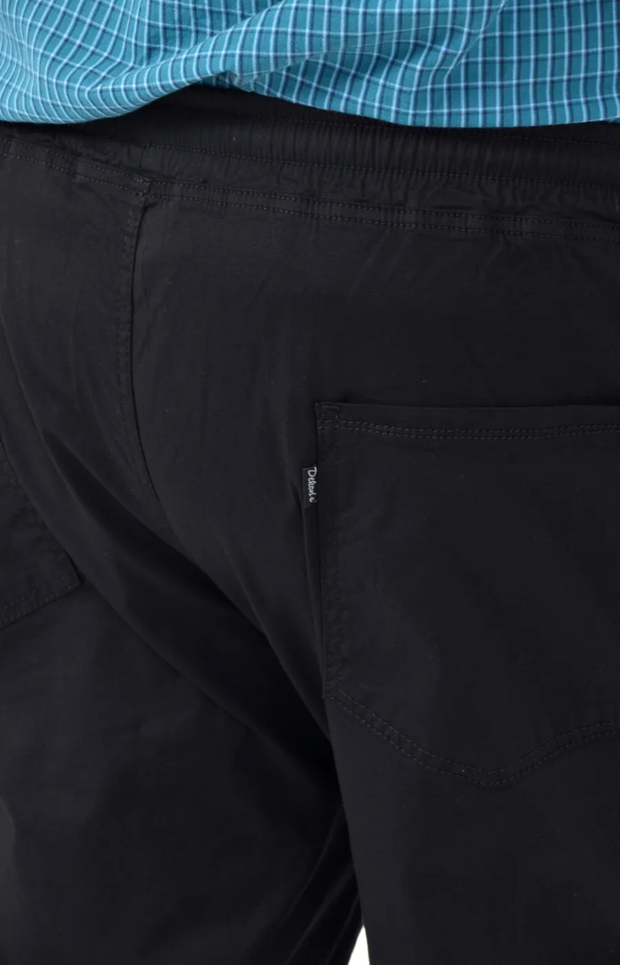 Черные брюки на резинке большого размера