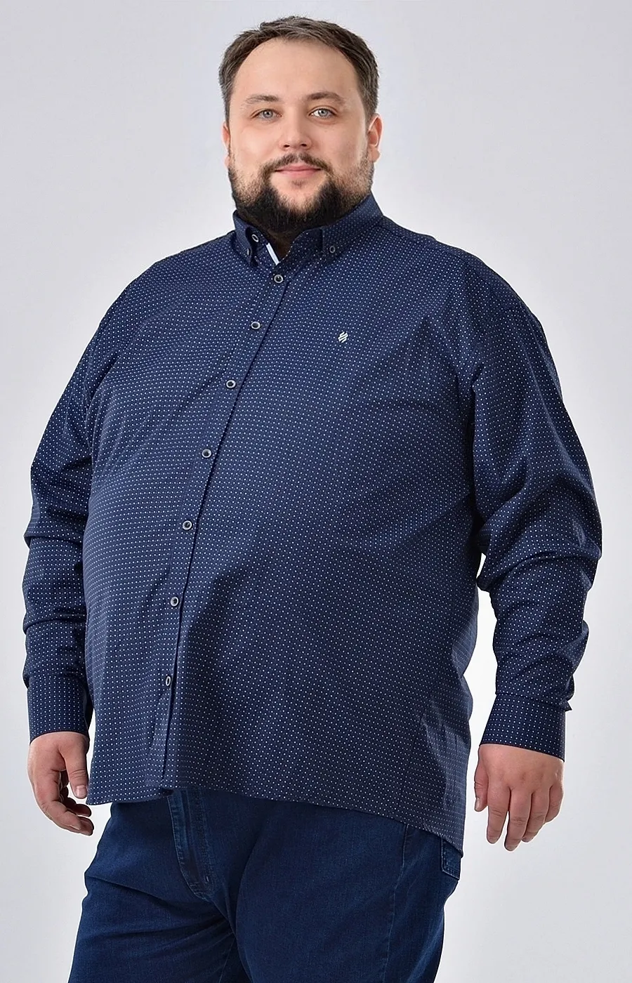 Рубашка CASTELLI темно синяя большого размера