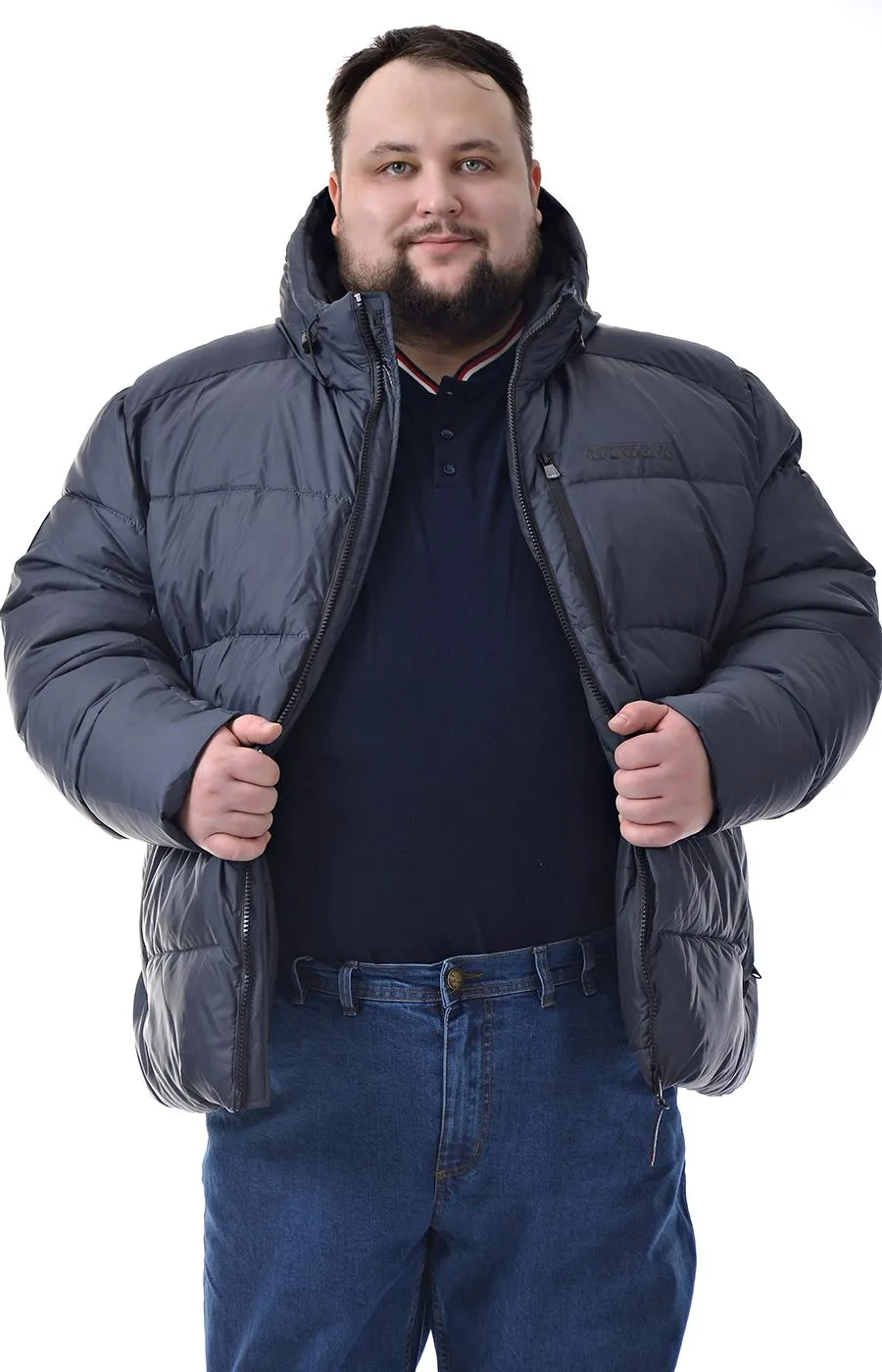 Зимняя куртка с капюшоном (синтепон) большого размера