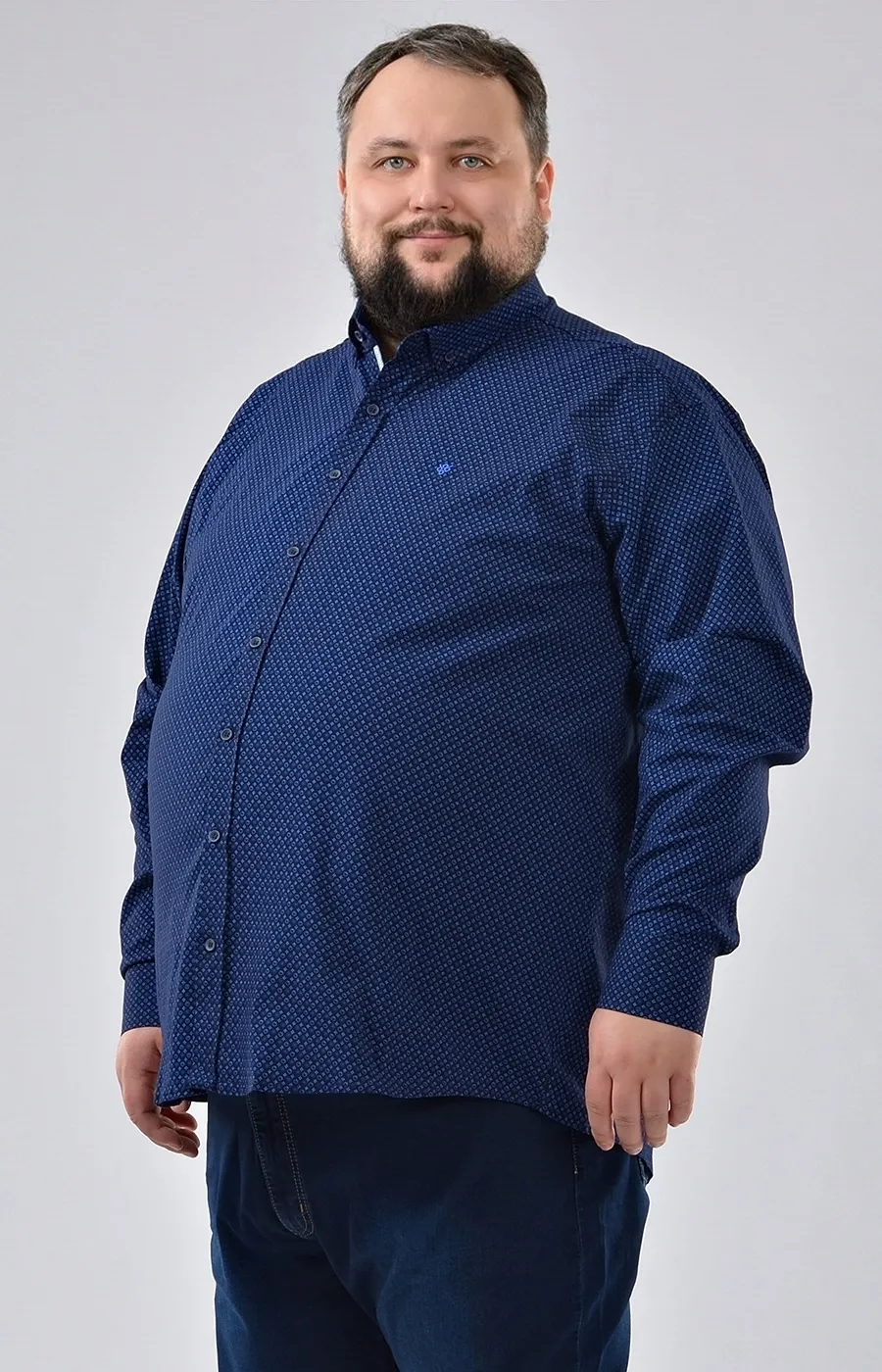 Рубашка CASTELLI синяя большого размера
