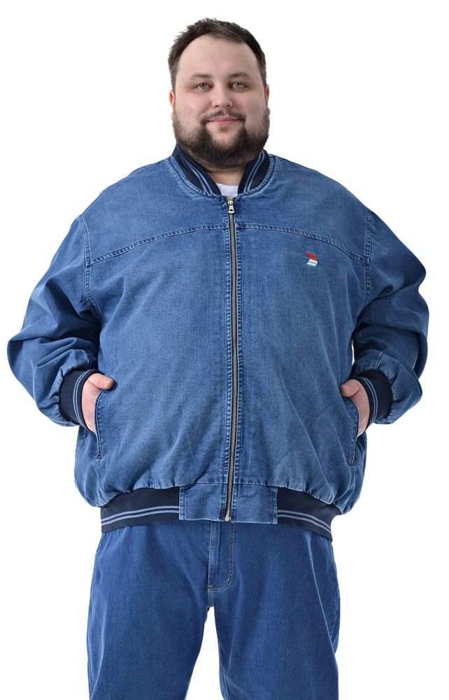 Джинсовая куртка большого размера