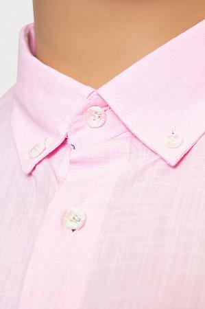 Розовая льняная рубашка